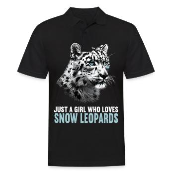 Snow Leopard Schneeleoparden Schneeleopard - Männer Poloshirt - Schwarz - Vorne - Kai (181cm)