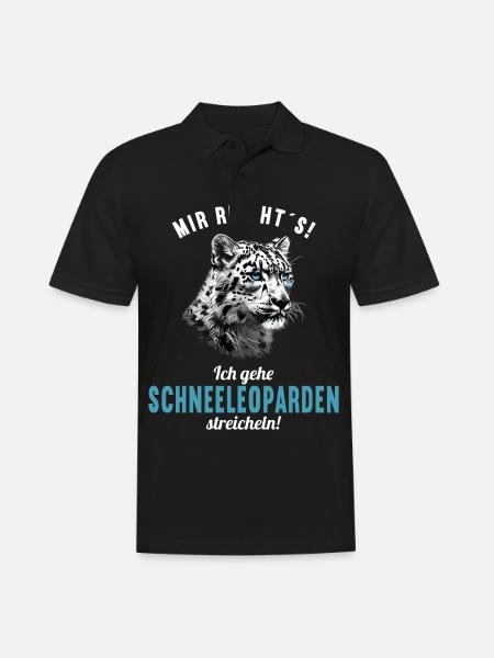 Snow Leopard Schneeleoparden Schneeleopard - Men's Polo Shirt - black