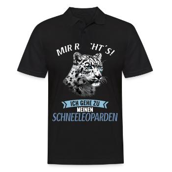 Snow Leopard Schneeleoparden Schneeleopard - Männer Poloshirt - Schwarz - Vorne - Kai (181cm)