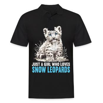 Snow Leopard Schneeleoparden Schneeleopard - Men's Polo Shirt - black - Front - Kai (181cm)