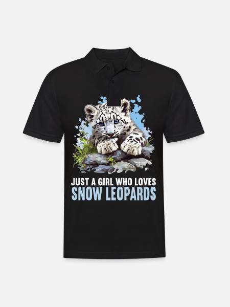 Snow Leopard Schneeleoparden Schneeleopard - Men's Polo Shirt - black