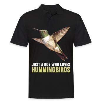 Hummingbird Kolibris Kolibri - Männer Poloshirt - Schwarz - Vorne - Kai (181cm)
