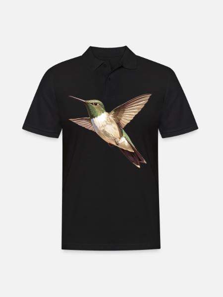 Hummingbird Kolibris Kolibri - Männer Poloshirt - Schwarz