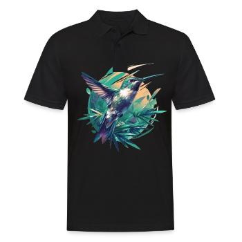 Hummingbird Kolibris Kolibri - Männer Poloshirt - Schwarz - Vorne - Kai (181cm)