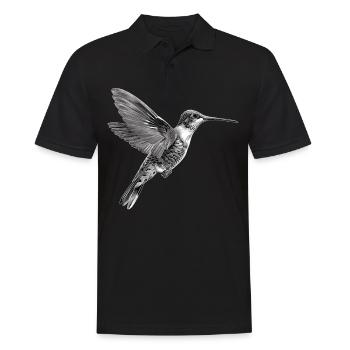 Hummingbird Kolibris Kolibri - Männer Poloshirt - Schwarz - Vorne - Kai (181cm)