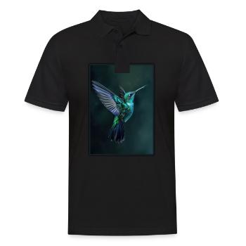 Hummingbird Kolibris Kolibri - Männer Poloshirt - Schwarz - Vorne - Kai (181cm)