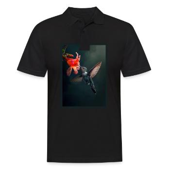 Hummingbird Kolibris Kolibri - Männer Poloshirt - Schwarz - Vorne - Kai (181cm)