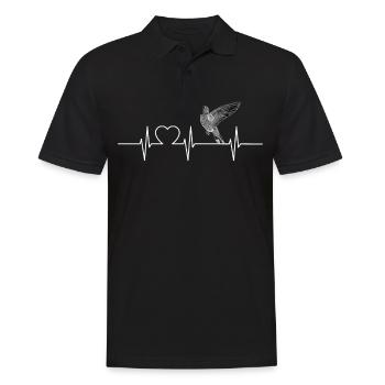 Hummingbird Kolibris Kolibri - Männer Poloshirt - Schwarz - Vorne - Kai (181cm)