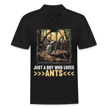 Ant ants ant - Men's Polo Shirt - black - Front - Kai (181cm)