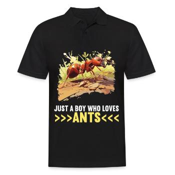 Ant ants ant - Men's Polo Shirt - black - Front - Kai (181cm)