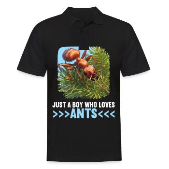 Ant ants ant - Men's Polo Shirt - black - Front - Kai (181cm)