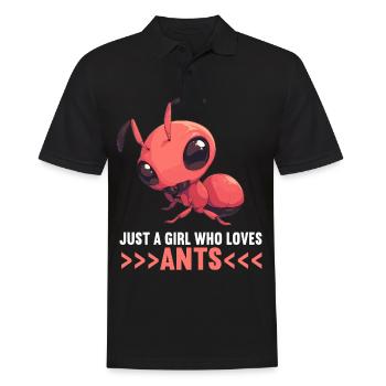 Ant ants ant - Men's Polo Shirt - black - Front - Kai (181cm)
