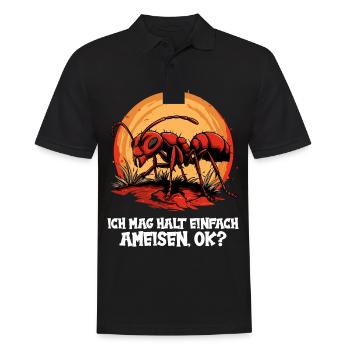 Ant ants ant - Men's Polo Shirt - black - Front - Kai (181cm)