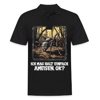 Ant ants ant - Men's Polo Shirt - black - Front - Kai (181cm)