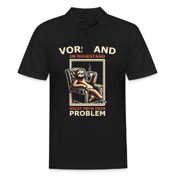 Vorstand im Ruhestand nicht mehr mein Problem - Männer Poloshirt - Schwarz - Vorne - Kai (181cm)
