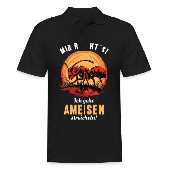 Ant ants ant - Men's Polo Shirt - black - Front - Kai (181cm)
