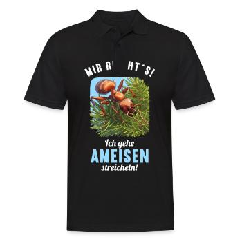 Ant ants ant - Men's Polo Shirt - black - Front - Kai (181cm)