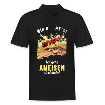 Ant ants ant - Men's Polo Shirt - black - Front - Kai (181cm)