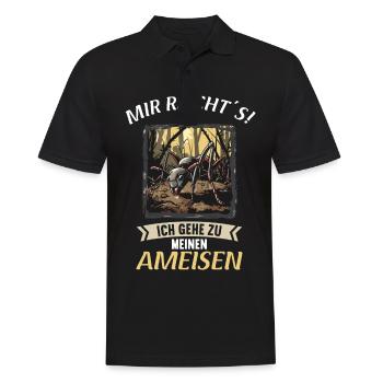 Ant ants ant - Men's Polo Shirt - black - Front - Kai (181cm)