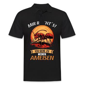 Ant ants ant - Men's Polo Shirt - black - Front - Kai (181cm)