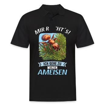 Ant ants ant - Men's Polo Shirt - black - Front - Kai (181cm)