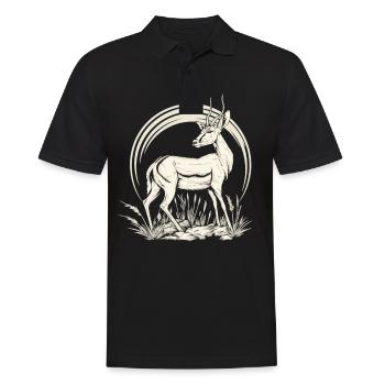 Antilope antilope antilope ouverte - Polo Homme - noir - Devant - Kai (181cm)