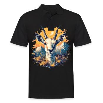 Antilope antilope antilope ouverte - Polo Homme - noir - Devant - Kai (181cm)