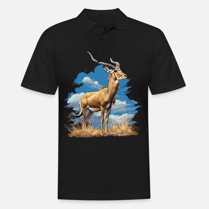 Antelope Antilopen Antilope - Männer Poloshirt - Schwarz