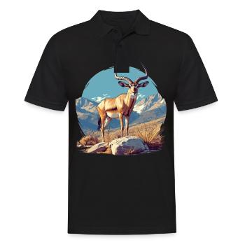 Antilope antilope antilope ouverte - Polo Homme - noir - Devant - Kai (181cm)