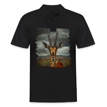 Antilope antilope antilope ouverte - Polo Homme - noir - Devant - Kai (181cm)