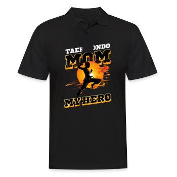 Taekwondo Maman Taekwondo Maman : Mon héros - Polo Homme - noir - Devant - Kai (181cm)