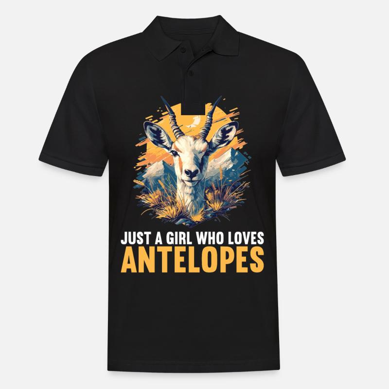 Antelope Antilopen Antilope - Männer Poloshirt - Schwarz