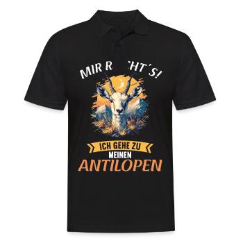 Antilope antilope antilope ouverte - Polo Homme - noir - Devant - Kai (181cm)