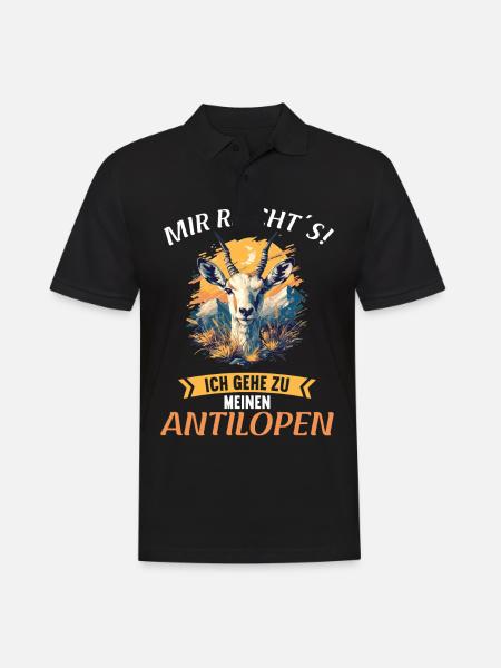 Antelope Antilopen Antilope - Men's Polo Shirt - black