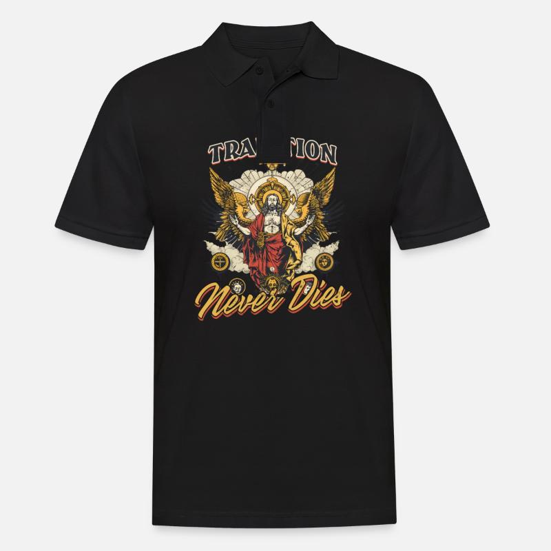 Orthodoxe Tradition stirbt nie - Männer Poloshirt - Schwarz