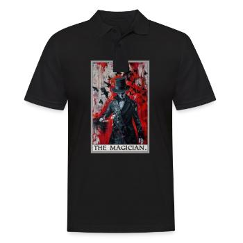 Tarotkarte The Magician Der Magier - Männer Poloshirt - Schwarz - Vorne - Kai (181cm)