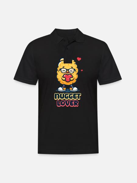 Chicken Nugget Nugget Lover - Men's Polo Shirt - black