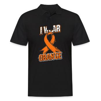 MS Awareness I Wear Orange - Men's Polo Shirt - black - Front - Kai (181cm)
