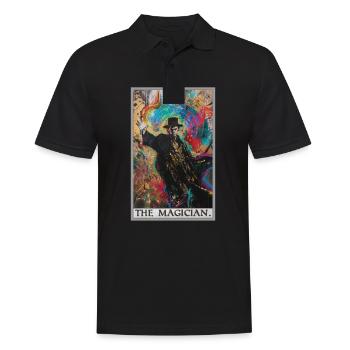 Tarotkarte The Magician Der Magier - Männer Poloshirt - Schwarz - Vorne - Kai (181cm)