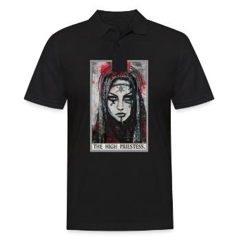 Carte de tarot La Grande Prêtresse La Grande Prêtresse - Polo Homme - noir - Devant - Kai (181cm)