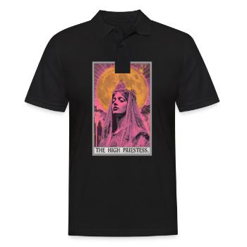 Carte de tarot La Grande Prêtresse La Grande Prêtresse - Polo Homme - noir - Devant - Kai (181cm)