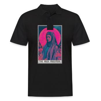 Carte de tarot La Grande Prêtresse La Grande Prêtresse - Polo Homme - noir - Devant - Kai (181cm)