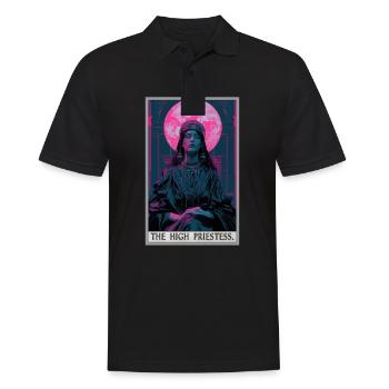 Carte de tarot La Grande Prêtresse La Grande Prêtresse - Polo Homme - noir - Devant - Kai (181cm)