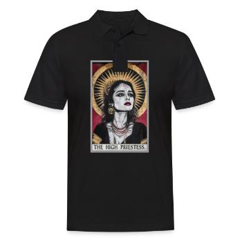 Carte de tarot La Grande Prêtresse La Grande Prêtresse - Polo Homme - noir - Devant - Kai (181cm)