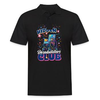 Invisible Disability Hidden Disabilities Club - Men's Polo Shirt - black - Front - Kai (181cm)