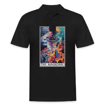 Tarotkarte The Magician Der Magier - Männer Poloshirt - Schwarz - Vorne - Kai (181cm)