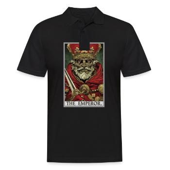 Carte de tarot L’Empereur Le Souverain - Polo Homme - noir - Devant - Kai (181cm)