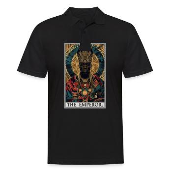 Carte de tarot L’Empereur Le Souverain - Polo Homme - noir - Devant - Kai (181cm)