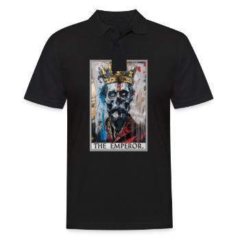 Carte de tarot L’Empereur Le Souverain - Polo Homme - noir - Devant - Kai (181cm)