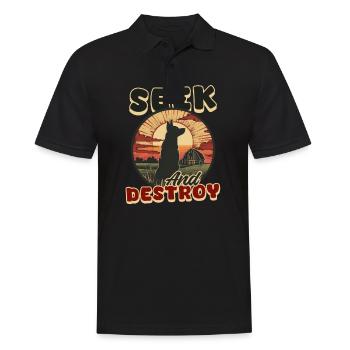 Barn Hunt Seek And Destroy - Men's Polo Shirt - black - Front - Kai (181cm)